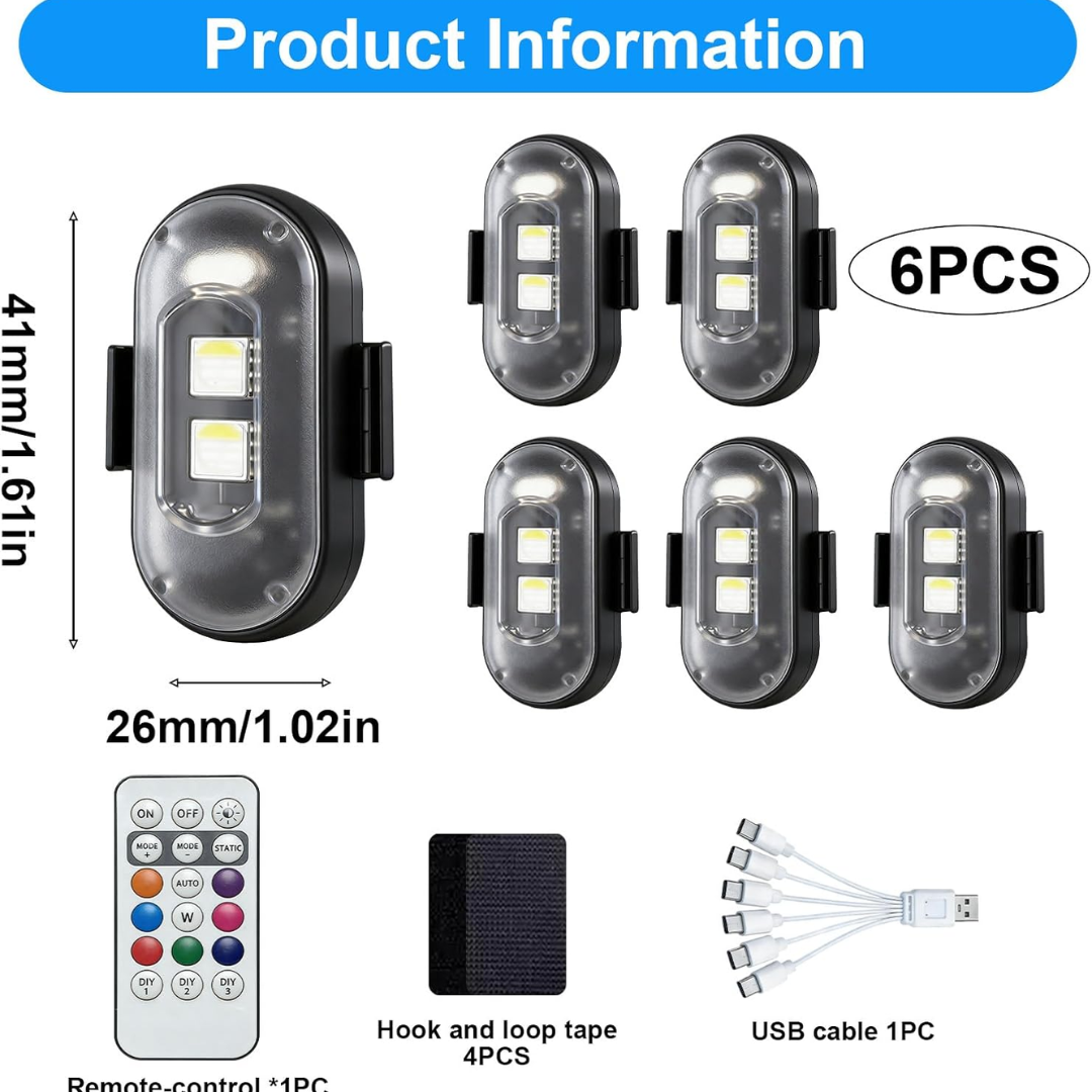 Iluminación Ambiental Interior para Coche con Sistema Adhesivo