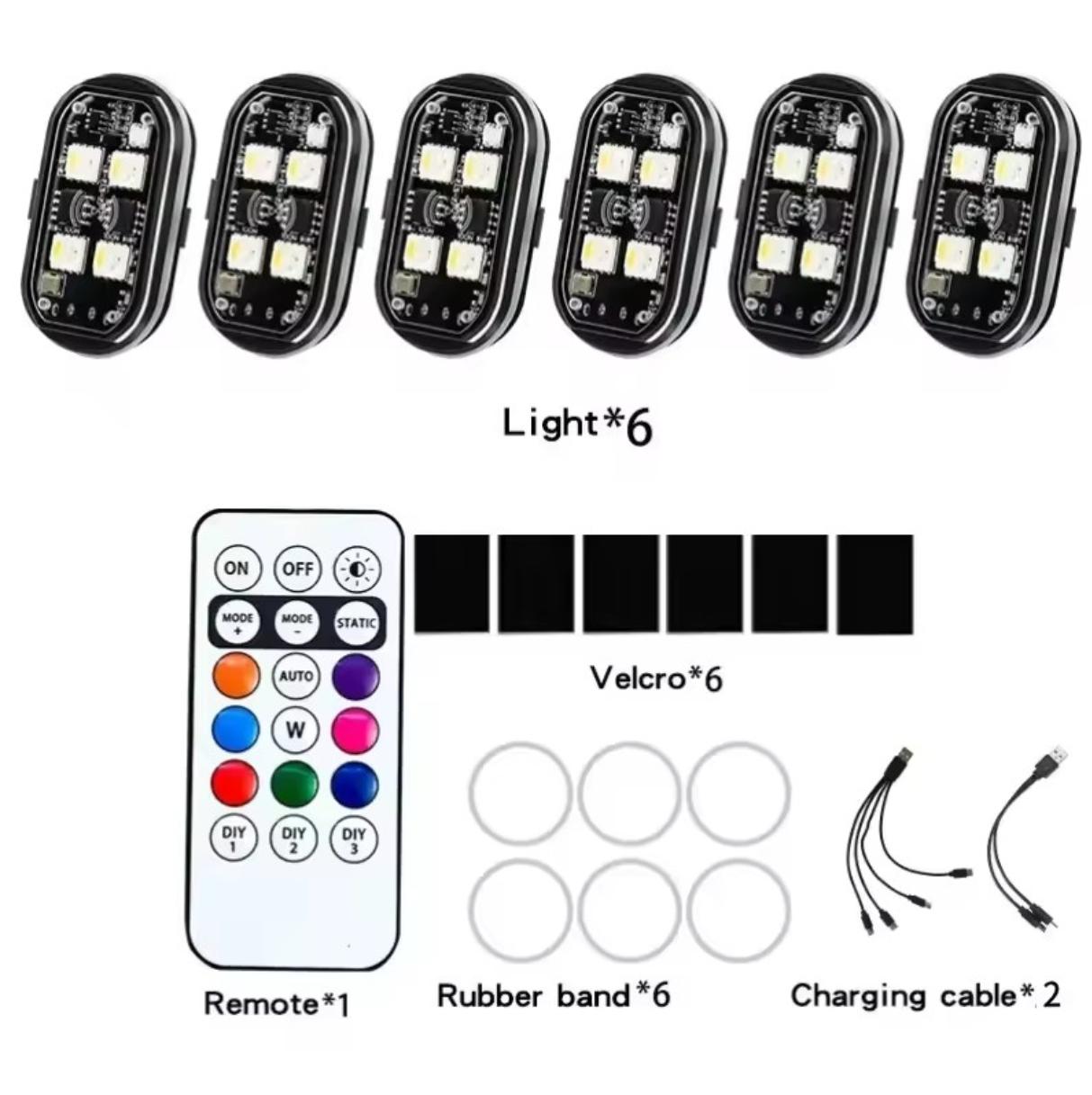 GlowDrive™ – Luces LED RGB para Interior de Coche | Ambiente Premium con Mando